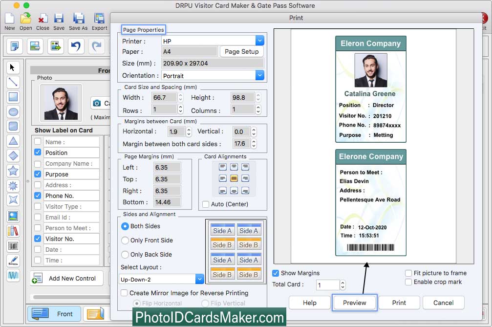 Print Designed ID Card