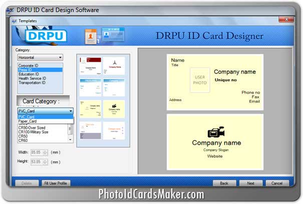 Photo ID Cards Maker Software Windows 11 download