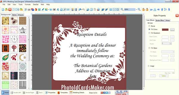 Wedding Cards Maker Program screenshot