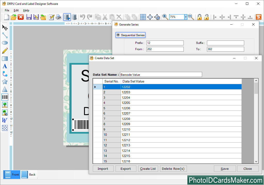 Create Data Set