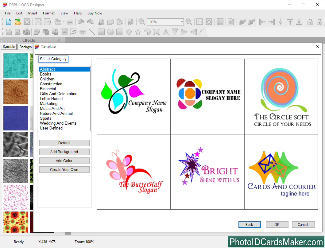 Logo Maker Software Select Template Category