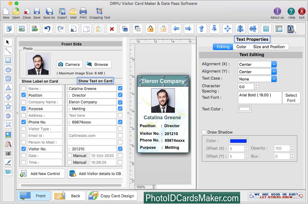 Mac Gate Pass ID Cards Maker Software