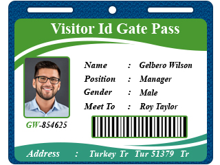 Visitors ID Card